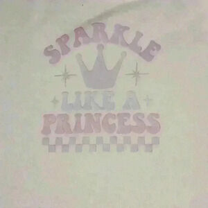 NWOT - Handmade White New Born Bodysuit - Sparkle Like A Princess